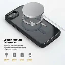 Чехол Apple iPhone 16e/17e, Unit MagSafe, черный, прозрачный, магсейф, противоударный, магнитный, панель-накладка с поддержкой MagSafe, с поддержкой беспроводной зарядки, TPU+PC, защита всего корпуса, ударопрочный, ArmorStandart (ARM83874) - мініатюра 4