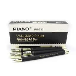 Набір гелевих ручок Piano Vanguard, 0.5 мм, чорна, 12 шт.