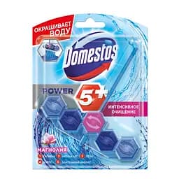 Блок для чистки унитаза Domestos Power 5 Видимая защита Цветочный букет, 53 г