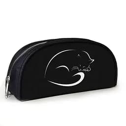 Пенал шкільний з принтом чорний кіт 23х10х8 см з принтом для хлопчика (3862)