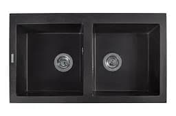 Кухонная мойка гранитная Miraggio Westeros black 875x504x199 00212207, Черный