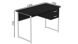 Комп'ютерний стіл Таккота 75x120x70 білий ДСП Сосна Кембра 16мм FRD-102120 - мініатюра 2