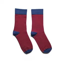 Носки с принтом цветные полосы высокие бесшовные воздухопроницаемые качественные ORGANIC cotton JILL ANTONY Малиновый, 42-43