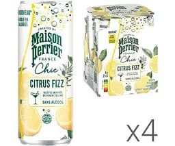 Maison Perrier Citrus Fizz, Упаковка 4 шт. х 250 мл, Цитрусовий коктейль Мейсон Пер'є, безалкогольний, ж/б