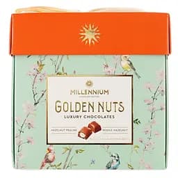 Цукерки Millennium Golden Nuts з начинкою та цілими горіхами 150 г (940004)