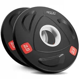 Диск олимпийский 4FIZJO 2 x 2.5 кг 51 мм металлический, прорезиненный Black (P-5905973401265)