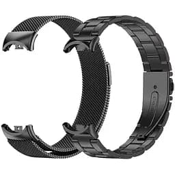 Комплект ремешки Tamister для фитнес-браслета Xiaomi Mi Band 8 и 9 Bead design - Milanese design Black