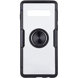 Чехол бампер Primolux Ring Magnetic Stand для смартфона Samsung Galaxy S10 (SMG973) Black