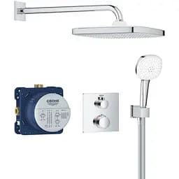 Душова система прихованого монтажу Grohe Grohtherm із Tempesta 250 Cube 34871000, Хром