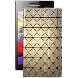 Чехол StatusCASE из экокожи для планшета Lenovo Tab 2 A7-10 Золотой ромб