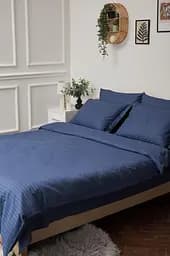 Комплект постельного белья Moon&Star King Size 220x240 наволочки 2х40х60 Delfi Blue Satin Stripe