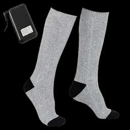 Носки с подогревом ZBHSWZ04 с блоком питания 4000mAh 38-44р. (Серые)