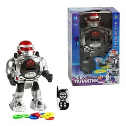 Робот радиоуправляемый WToys "Галактик" озвучен на украинском языке, свет, песни, викторина, стреляет дисками 18122