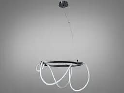 Стельова люстра LED Diasha 9752-D600BHR 4100K Ropelight, 32W, чорний хром, сучасний дизайн для коридору, вітальні, спальні, кухні