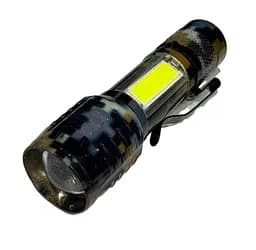 Ліхтар ручний ХАКІ під батарейки (XP-535) (240/ящ) 2 ТИЖНЯ ГАР 1 LED 3-реж +Zoom micro usb метал*