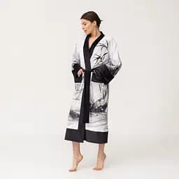 Кімоно жіноче з плюшевого велюру Kimono Inspiration 18386 XL - мініатюра 3