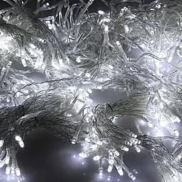 Світлодіодна гірлянда на ялинку LED 300 W-2 на 13 метрів, Білий кабель, гірлянда на 300 лампочок (ST) - мініатюра 5