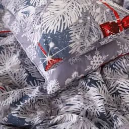 Наволочка MirSon Бязь 17-0657 Mistletoe 50х70 см сіро-червона (2200009611490)