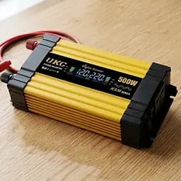 Автомобільний інвертор Жовтий / Перетворювач напруги з 12-220 V, 500 Вт, 2хUSB - мініатюра 2