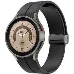 Ремінець для Samsung Galaxy Watch 4 40mm - чорний ширина кріплення 20мм силікон Watchbands Cls-black (W34-4WB39441171)