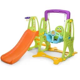 Детская горка-качели Bambi HF-H002 пластик, с баскетбольным кольцом