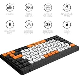 Клавіатура OfficePro бездротова чорна (SK955B) - мініатюра 7