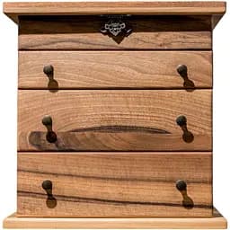 Шкатулка для прикрас EcoWalnut із дерев'яною кришкою M (EB-11.1)