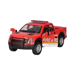Металевий інерційний пікап Ford F-150 SVT Raptor Supercrew Police/Fire 5", відкриваються двері
