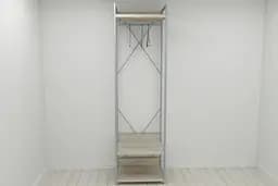 Шафа Гардероб Уні секція 1 серії Конект Ferrum-decor 220x60x50см Сірий метал ДСП Дуб Сонома 32 мм (FRD-104505)