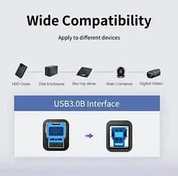 Кабель для принтера Cabletime USB - USB Type-B (M/M), 2 м, Black (CA12L) - мініатюра 2