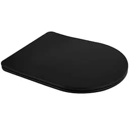 Сиденье для унитаза Mixxus Premium Seat Cover Ellipse-Bevel-2001 Black с микролифтом 463х361 MP6615, Черный матовый