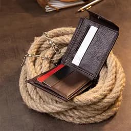 Портмоне унісекс з ланцюжком Vintage 11х9х1 см acs0016980 - мініатюра 7