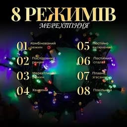 Гірлянда-нитка GarlandoPro 180 LED довжина 16 м, мультиколор (M400LEDML) - мініатюра 3
