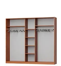 Шафа-купе тридверна MebelStar Стандарт AL 3ДСП 230x60x210 см Кашемір (MBS-2865) - мініатюра 2