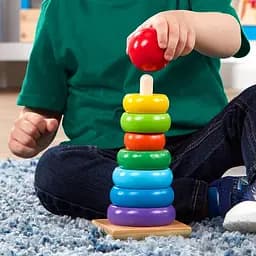 Пірамідка Melissa&Doug дерев'яна райдужна (MD10576) - мініатюра 5