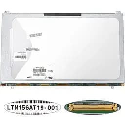 Матриця 15.6 LTN156AT19 1366х768, 40pin, LED, SLIM без дод. панелі , матова, роз'єм ліворуч знизу для ноутбука