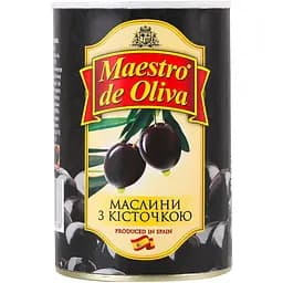 Маслини Maestro De Oliva з кісточкою 420 г (865892)