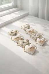 Набір декоративних гумок для волосся з м'якими сердечками та бантиками 20 шт.