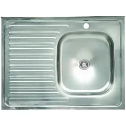 Кухонна мийка Рlatinum 8060 R з нержавіючої сталі 0.4 мм прямокутна 80x60.5 см (000000599)