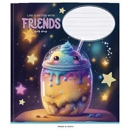 Зошит учнівський Школярик Star 012-3396K-5 в клітинку 12 аркушів