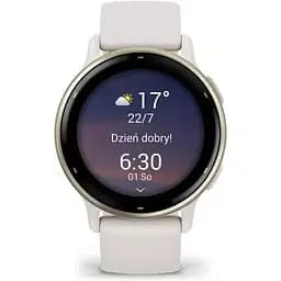 Смарт-годинник Garmin vivoactive 5 Cream Gold Aluminum Bezel with Ivory Case and Silicone Band (010-02862-11) - мініатюра 5