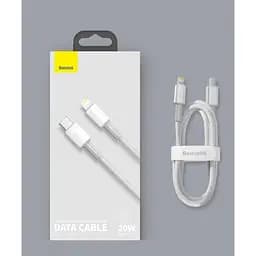 Кабель Baseus High Density Braided Fast Charging Cable Type-C to Lightning PD 20W 2m CATLGD-A02 White - мініатюра 10