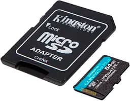 Карта пам'яті Kingston microSDHC/SDXC Canvas Go Plus 170R A2 U3 V30 Card SD Adapter 64Gb - мініатюра 2