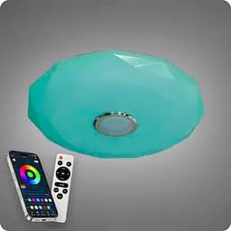 Люстра светодиодная 517 Dlight RGB с пультом и колонкой 80Вт Белый (02157)