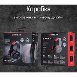 Ігрові навушники XTRIKE ME Дротові навушники з мікрофоном з об'ємним звуком і RGB підсвічуванням, Чорний
 - мініатюра 8