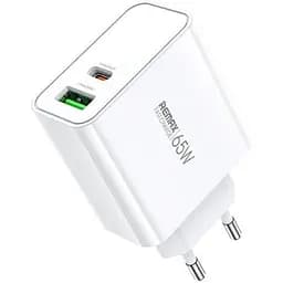 Зарядний пристрій Remax RP-U125 Kiddy Series 1USB+1Type C 65W White