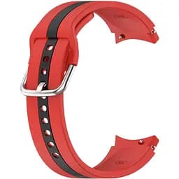 Ремешок для Samsung Galaxy Watch 5 44mm - красно-черный ширина крепления 20мм силикон Watchbands D2 (W16-7WB62443614)