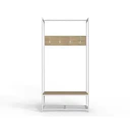 Вішалка модульна підлогова Ferrum-decor Треліс 13 180x90x38 білий ДСП Дуб Сонома 16мм (FRD-104334)