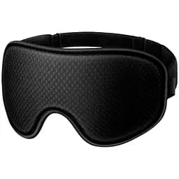 Маска для сну Supretto анатомічна з берушами чорна (90760001)