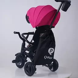 Велосипед складаний триколісний дитячий Qplay Nova+ Rubber Floral Pink (S700-13Nova+FloralPink) - мініатюра 10